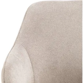Actona ebuy24 Clara Esszimmerstuhl mit Armlehnen, Stoff Beige