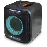 Nedis Bluetooth-Party-Lautsprecher max. Batteriespielzeit: 5 Std 150 W Tragegriff Partylich (5 h), Bluetooth Lautsprecher, Schwarz