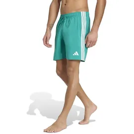 adidas 3-Streifen Badeshorts Equipment Green/White M