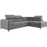 XXL Ecksofa Couch mit Schlaffunktion, Schlafsessel mit Bettfunktion L Form, Big Sofa, Schlafsofa mit Bettkasten, Ecksofa mit Schlaffunktion 280 cm breit, Sofa mit Schlaffunktion (Rechts, Cloud 82)