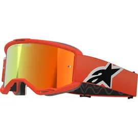 Alpinestars Vision 5 Corp, Crossbrille verspiegelt - Orange/Schwarz Rot-Verspiegelt