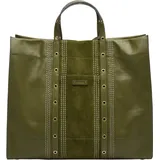 Fossil Carmen Tote Shopper Leather Green Moss