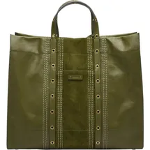 Fossil Carmen Tote Shopper Leather Green Moss