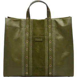 Fossil Carmen Tote Shopper Leather Green Moss