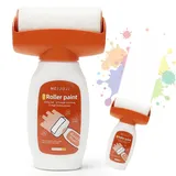 Tutamaz Wandfarbe Ausbessern Weiß 500g, 2 in 1 Wandreparatur RollbüRste, Ausbesserungsfarbe Weiss Roller, Wandfarbe Weiß Roller mit Wandreparaturpast, Wand Reparatur für Wandkratzer Graffiti Flecken
