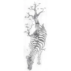 Wandbild KAYOOM, silber (farbe bild(er): silber), Ø, Zebras, Bilder