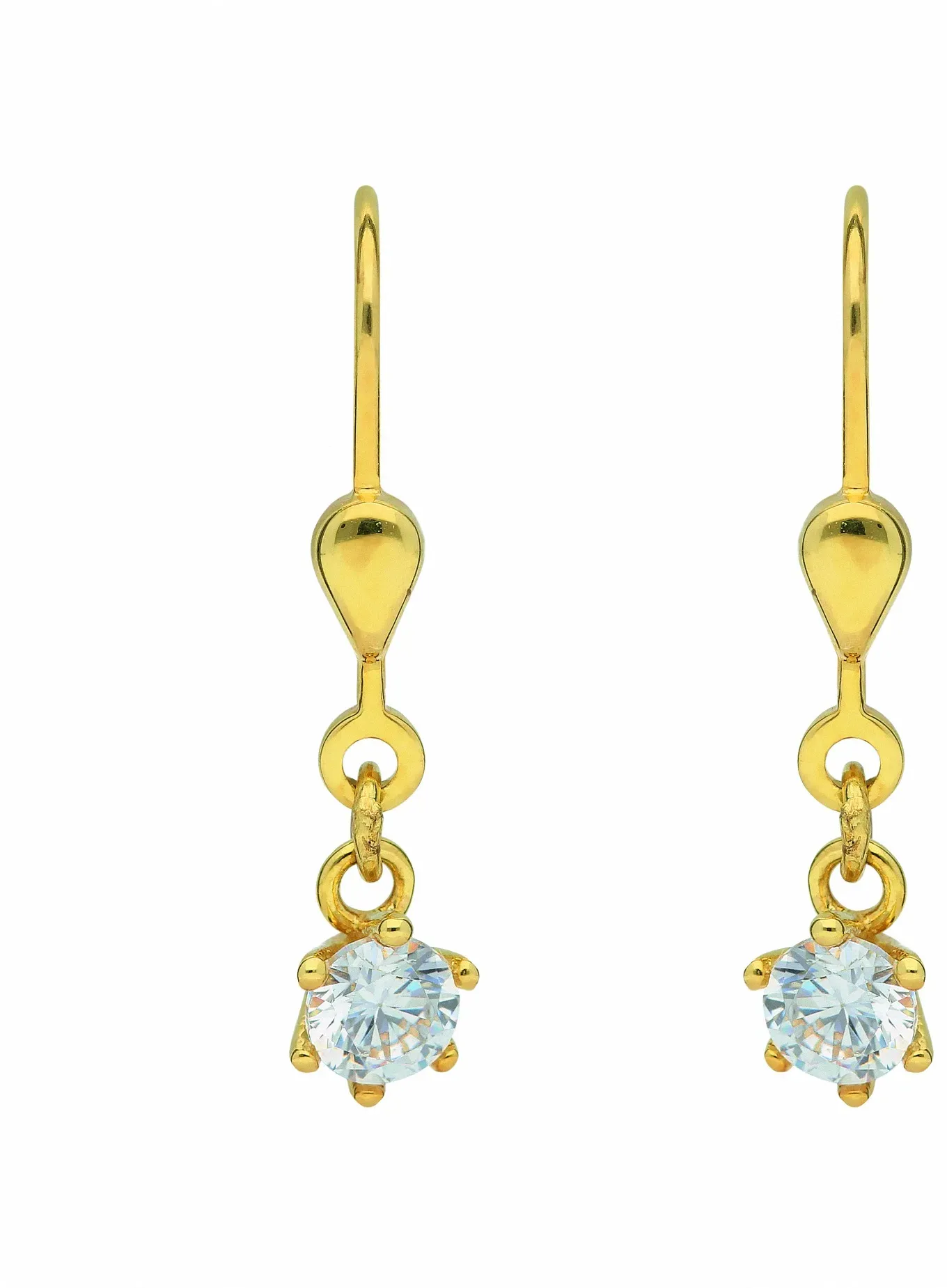 Paar Ohrhänger ADELIA ́S "Damen Goldschmuck", gold, Ohrringe, Damen, Damen, Gelbgold 333, mit Zirkonia Goldschmuck für Damen