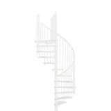 Minka Spindeltreppe Spiral Effect 38 - 305,5cm Geschosshöhe Weiß Weiß 160cm Durchmesser