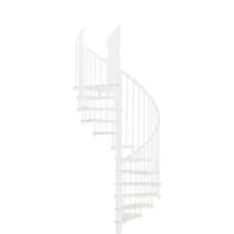 Minka Spindeltreppe Spiral Effect 38 - 305,5cm Geschosshöhe Weiß Weiß 160cm Durchmesser