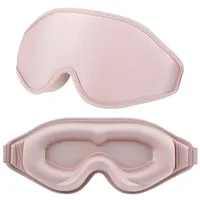 WLLHYF Schlafmaske aus Seide 3D-Stereo-Tiefschlaf-Augenmaske bequem verstellbar niedlich blockiert leichte Augenabdeckungen für Mann und Frau die die ganze Nacht schlafen (Rosa)