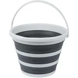 Testrut Eimer faltbar 10 l Weiß/Dunkelgrau