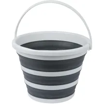 Testrut Eimer faltbar 10 l Weiß/Dunkelgrau
