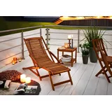möbelliebling Sonnenliege Gartenliege aus Akazienholz 150 cm FUKI