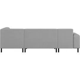 Home Affaire Wohnlandschaft HOME AFFAIRE "ARROS U-Form mit Wellenunterfederung, Maße B/T/H: 300/163/81 cm", grau (hellgrau), B:300cm H:81cm T:163cm, 100% Polyester, Sofas, Wohnlandschaft, incl. Zierkissen, mit Recamiere links/rechts bestellbar, auch in Cord
