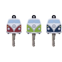 BRISA VW Collection - Volkswagen Schlüssel-Überzug-Kappen zur Identifizierung von Schlüsseln im T1 Bulli Bus Design (3ER Set)