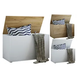 VCM Holztruhe Maße ca. H. 49 x B. 82 x T. 44 cm Kiste für flexiblen Einsatz in allen Wohnräumen Aufbewahrungsbox Kiste - Bendola