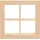 HobbyFun Miniatur Fenster quadratisch 7,0 x 7,0 cm Holz beige