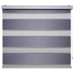 LIEDECO Doppelrollo, Stoff, lichtdurchlässig - silberfarben