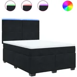 vidaXL Boxspringbett 140 x 200 cm Schwarz