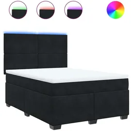 vidaXL Boxspringbett 140 x 200 cm Schwarz