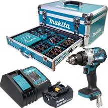 Makita DHP 489 SF1X9 inkl. 1 x 3,0 Ah + Ladegerät + 96 Tlg. Zubehör Set + Koffer