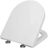 WC Sitz mit Absenkautomatik Toilettendeckel klobrille Weiß Toilettensitz #2209