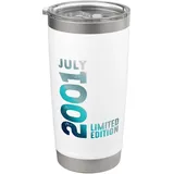 Juli 2001 Jahr 2001 Vintage 2001 Retro 2001 Limited Edition Doppelwandiger Edelstahl-Thermobecher