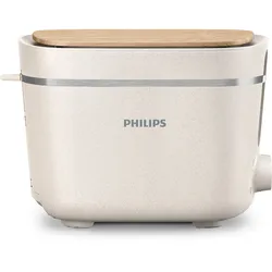 Philips Toaster »HD2640/10 Eco Conscious Collection«, 2 kurze Schlitze, für 2 Scheiben, 830 W, Aufwärm- und Auftaufunktion, biobasierter Kunststoff, Seidenweiß matt, 62424438-0 Seidenweiß matt