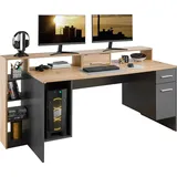 bega office Gaming Desk 39-269-T3 grau/artisan eiche