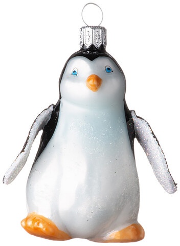 Pendentif pour arbre de Noël Pingouin, 8x4x8.5 cm