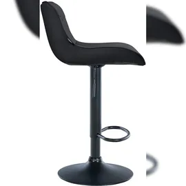 CLP 2er Set Barhocker Vonore Kunstleder I Höhenverstellbar mit Lehne und 360 Grad drehbar I Inkl. Fußstütze und Metallgestell
