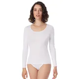 SCHIESSER Longsleeve mit Rundhalsausschnitt Modell Luxury Weiss, 38