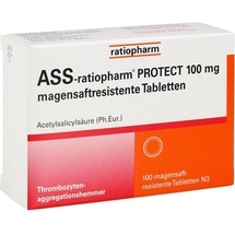 Ratiopharm ASS-ratiopharm PROTECT 100 mg magensaftr.Tabletten 100 St