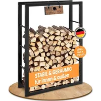 Black Oak Kaminholzregal JACK Metall 150 x 100 x 25 cm Schwarz