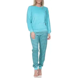 normann Frottee Pyjama mit Herzmotiv Türkis 36-38