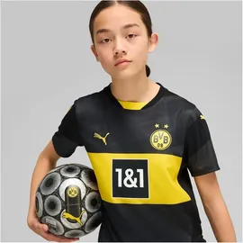 Puma Borussia Dortmund Auswärtstrikot Jugendliche Black Faster Yellow - 5-6 Jahre