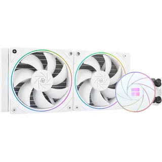 Thermalright AQUA ELITE 240 Weiß ARGB V2 CPU-Wasserkühler, 240 Aio CPU-Kühler, 2*TL-S12W PWM-Lüfter, S-FDB-Lager, ARGB-Feinblendeneffekt, für AMD/AM4/AM5, Intel LGA1150/1151/1200/2011/1700/2011