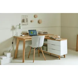 Jahnke Eckschreibtisch LIBRE Eiche braun