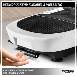 MIWEBA Sports Vibrationsplatte MV200 3D-Vibration, Fernbedienung, Bluetooth, Display, 2 x 200 Watt (Grau)