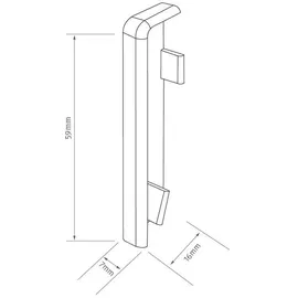 EGGER Endstück 6 cm Eiche Mokka 2 Stück