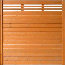 BM Massivholz Sichtschutzzaun-Element Typ 137 180 cm x 180 cm Kirschbaumfarben