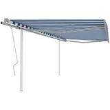 vidaXL Einziehbar Gelenkarmmarkise 400 x 350 cm blau/weiß