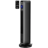 Zilan Keramik Heizlüfter | Oszillierend | Mit Fernbedienung | LED-Display mit Temperaturanzeige | 8h Timer | 3 einstellbare Stufen | Temperaturein... - Schwarz