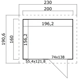 Lasita Maja Spielhaus Flipp 230 x 191 x 188 cm Rosa