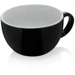 24x Caffé Latte Tasse Italia 350 ml schwarz, Porzellan