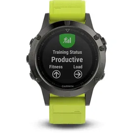 Garmin fenix 5 grau mit gelbem Armband
