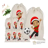 Weihnachtskalender Fussballer Adventskalender zum Befüllen 24 Stoffsäckchen Bio