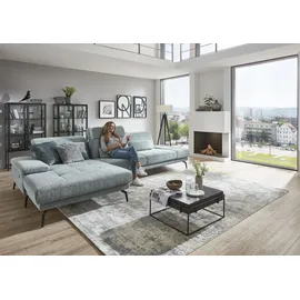 die planbar Recamiere DIE PLANBAR "MP-IN20126 L-Form mit Kaltschaum-Polsterung", blau (ocean), B:328cm H:82cm T:190cm, 100% Polyester, Sofas, Recamiere, mit Kopfteilverstellung, optional Sitztiefen- & Armteilverstellung