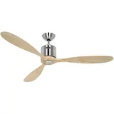CasaFan Aeroplan Eco 132 cm Deckenventilator Chrom/Holz Natur
