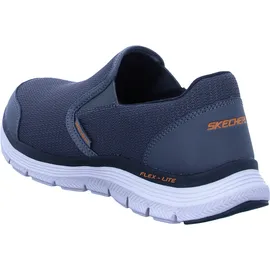 SKECHERS Flex Advantage 4.0 Tuscan Sneaker, Charcoal Mesh Pu Orange Trim, 45 EU